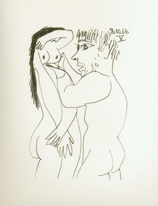 Pablo Picasso Lithograph : Le Got du bonheur, Carnet III - Planche 05