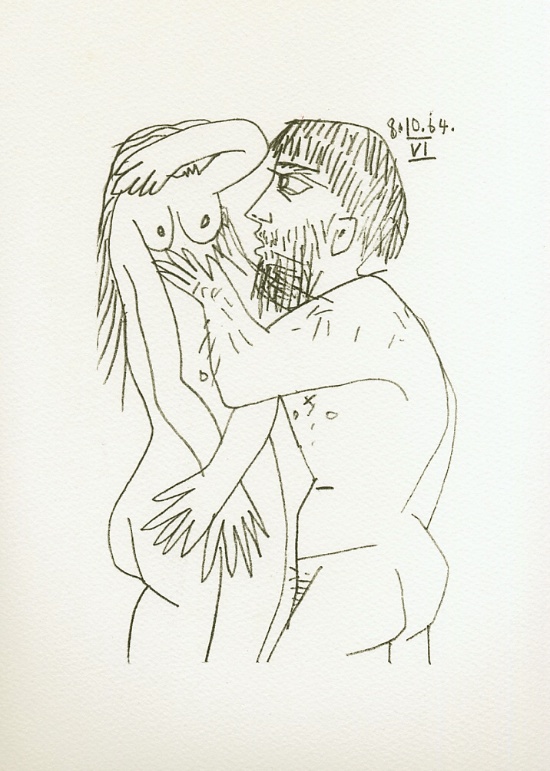 Lithographie de Pablo Picasso : Le Got du bonheur, Carnet III - Planche 06