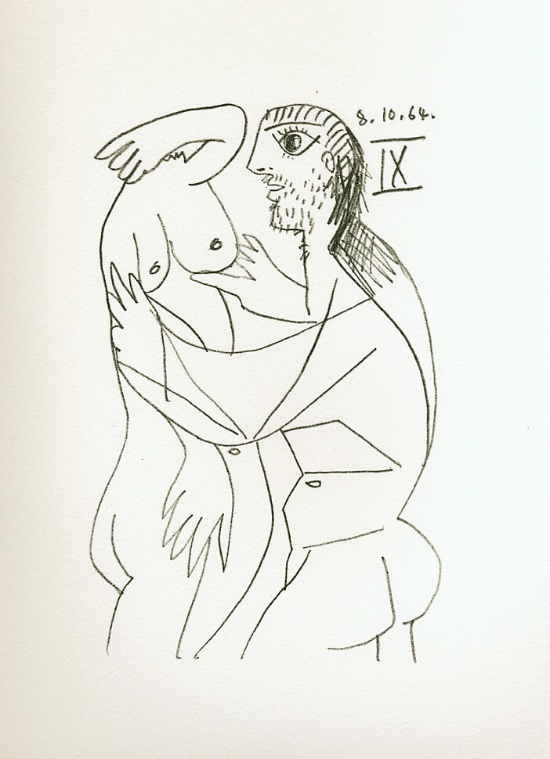 Lithographie de Pablo Picasso : Le Got du bonheur, Carnet III - Planche 09