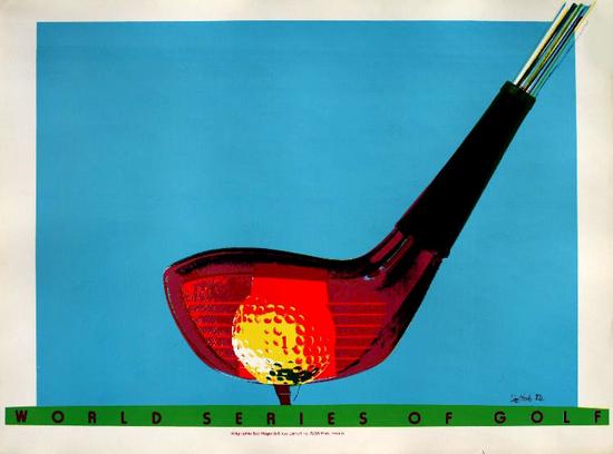 Alain VALTAT : Poster in serigraph : World Cup - Golf 1