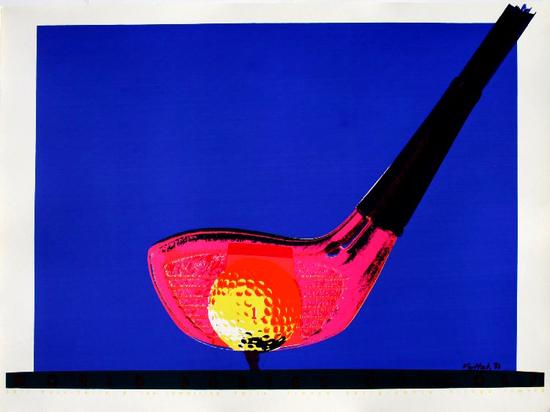 Alain VALTAT : Poster in serigraph : World Cup - Golf 2