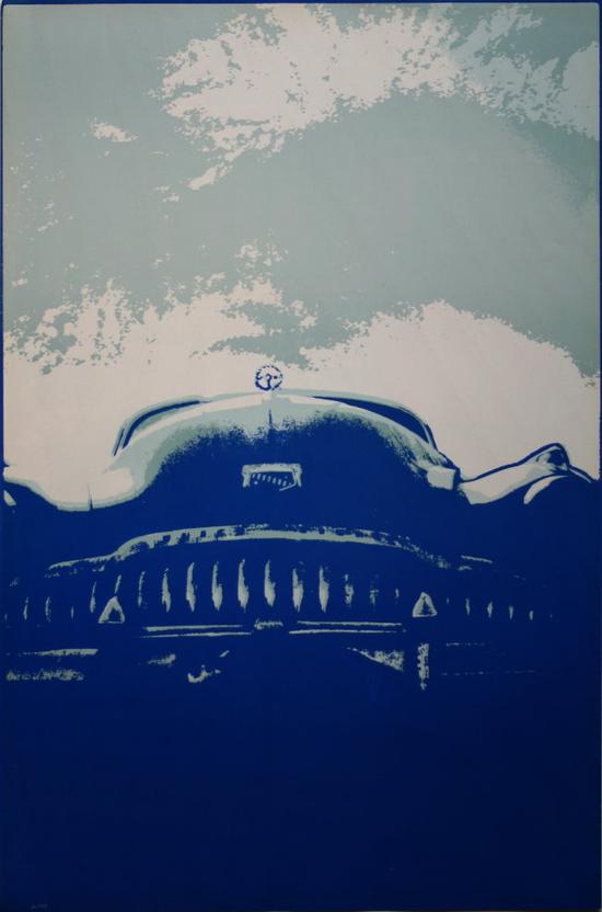 Alain VALTAT : Poster in serigraph : Buick