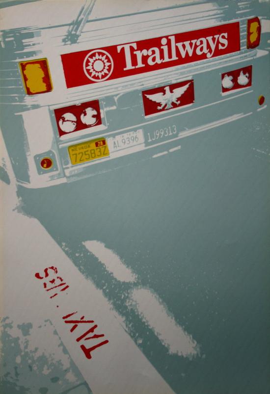 Alain VALTAT : Poster in serigraph : The Bus