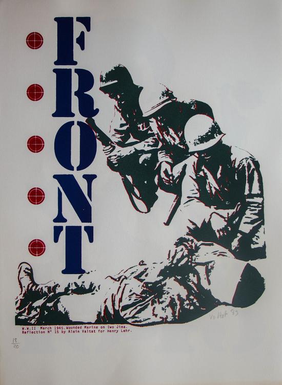 Serigrafa firmada de Alain Valtat, World War II - Front