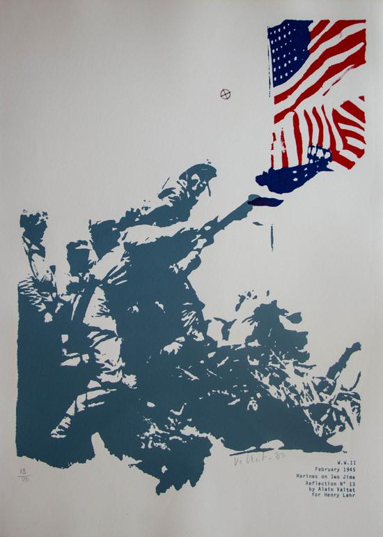 Srigraphie signe et numrote d'Alain Valtat : World War 2 - Marines