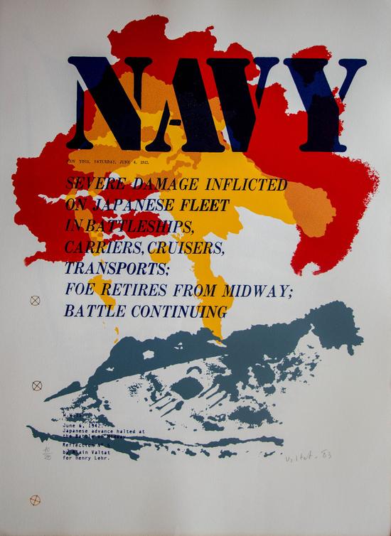 Srigraphie signe et numrote d'Alain Valtat : World War 2 - Navy