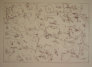 Jan Voss Original lithograph - Composition