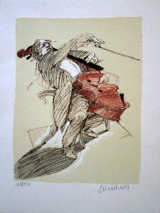 Lithographie Claude Weisbuch - Cantabile I