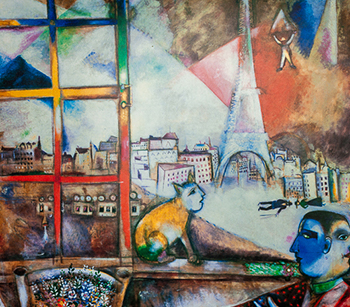 Marc Chagall - Paris par la fentre