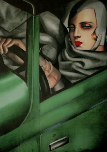 Tamara De Lempicka : Autoportrait  la Bugatti verte, 1925