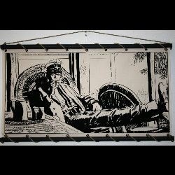 Hugo Pratt, Corto Maltese : Serigrafia su tela, Réflexion - Corto Tropiques