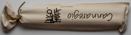 Corto Maltese serigraph on linen bag, Cannaregio