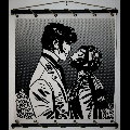 Serigrafía sobre tela Corto Maltese, Morgana