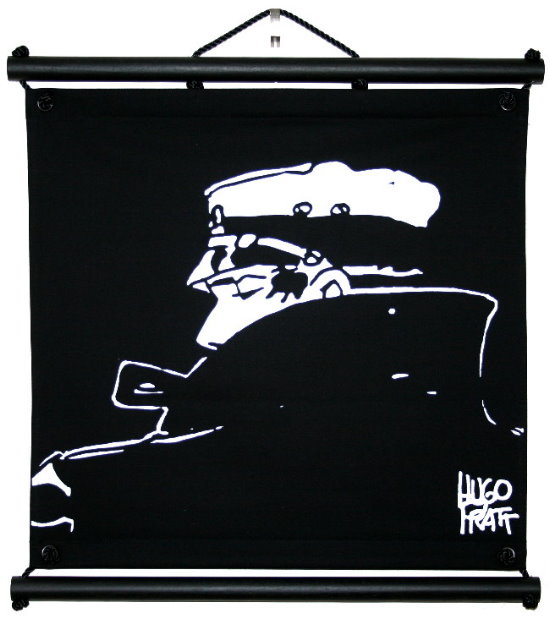 Sérigraphie sur panneau mural Hugo Pratt, Corto Maltese, Nocturne, Profile