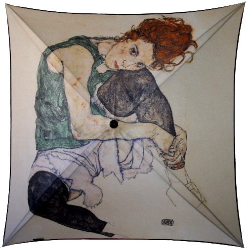 Parapluie Egon Schiele, La femme de l'artiste