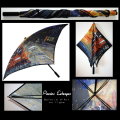 Parapluie Vincent Van Gogh, Terrasse de café de nuit (Détail 1)