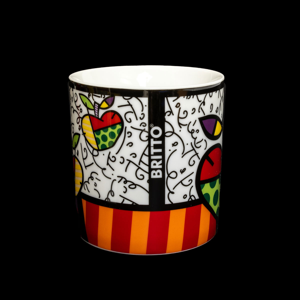 Mug Romero Britto, en porcelana : Manzana, detalle n°2