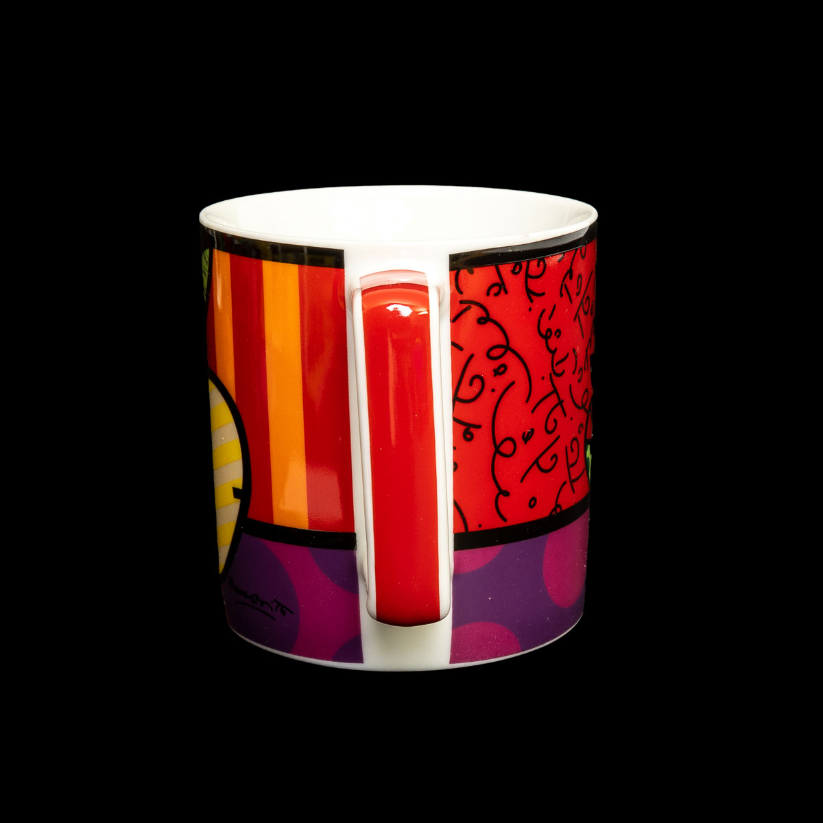 Mug Romero Britto, en porcelana : Manzana, detalle n°4