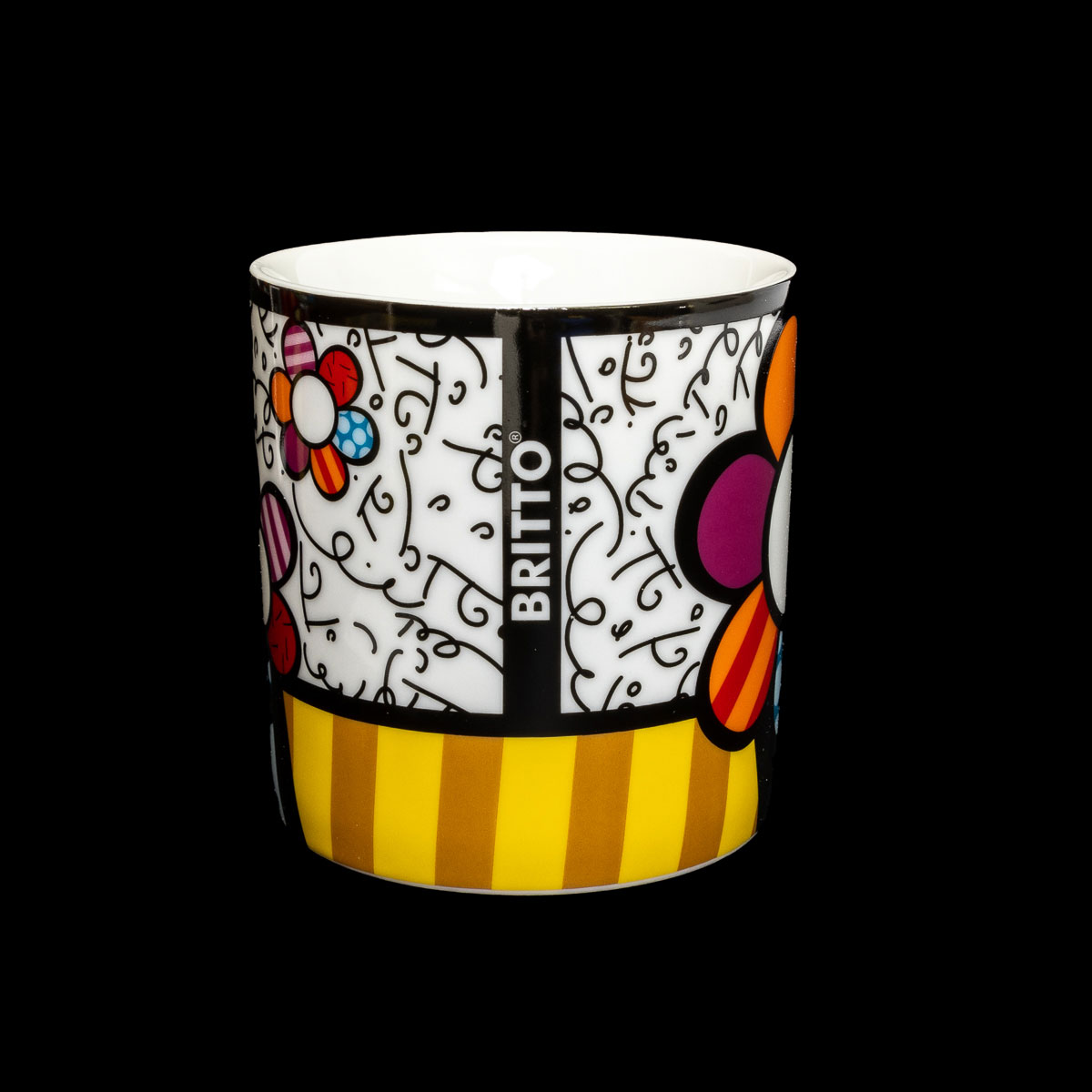 Mug Romero Britto, en porcelana : Flor, detalle n°2