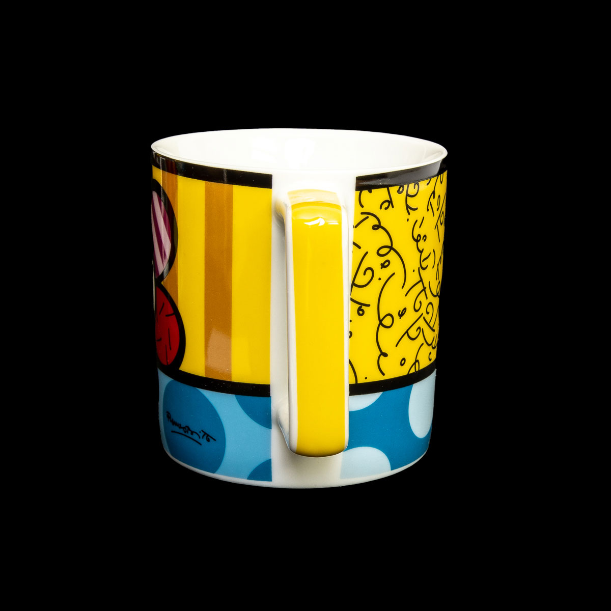 Mug Romero Britto, en porcelana : Flor, detalle n°4