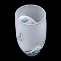 Vase Hokusai en verre : La grande vague de Kanagawa, détail n°6