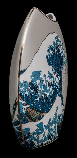 Vase Goebel La Grande Vague II – Katsushika Hokusai – Porcelaine 22,5 Cm – Modèle 6706