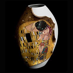 Vaso en porcelana Gustav Klimt, El beso