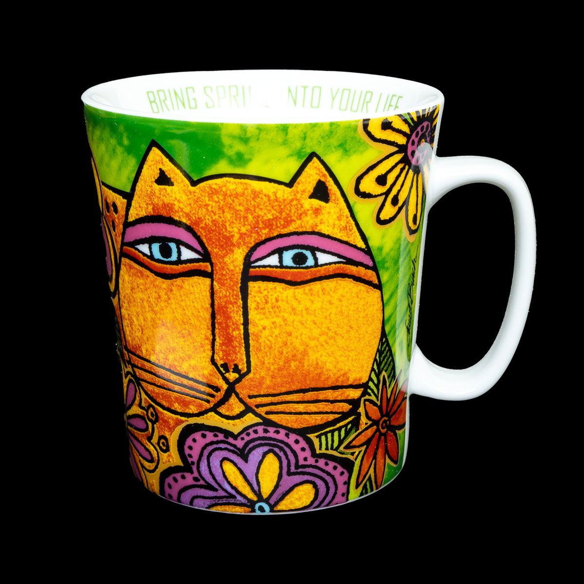 Mug Laurel Burch en porcelaine : Bring Spring into your life, détail n°1