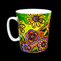 Mug Laurel Burch, en porcelana : Bring Spring into your life, detalle n3