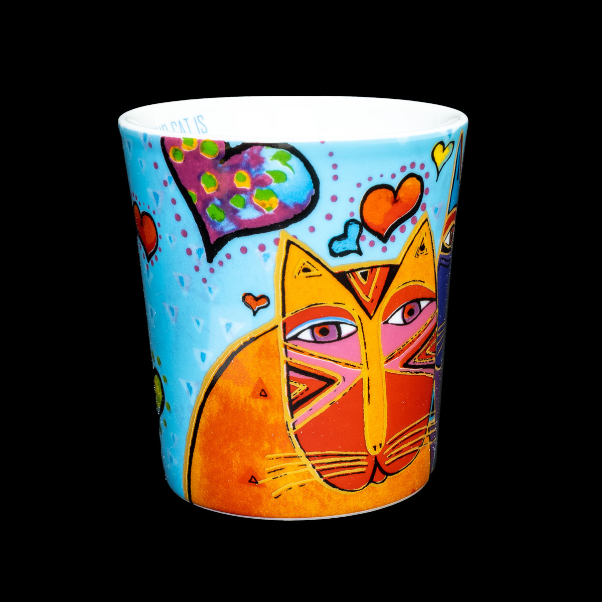 Mug Laurel Burch en porcelaine : Home is where your cat is, détail n°2