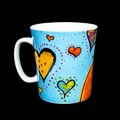 Mug Laurel Burch, in porcellana : Home is where your cat is, dettaglio n3