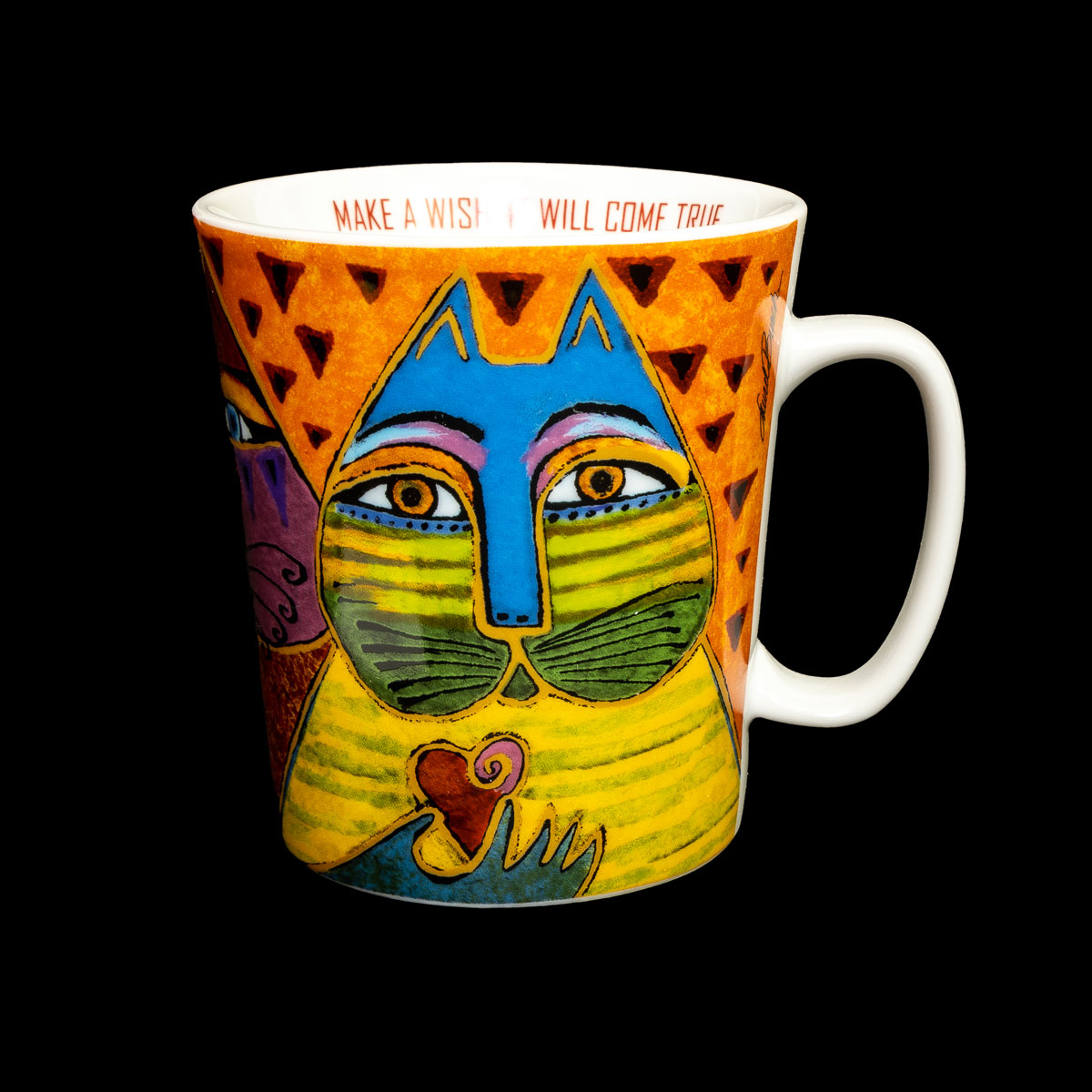 Mug Laurel Burch en porcelaine : Make a wish, it will come true, détail n°1
