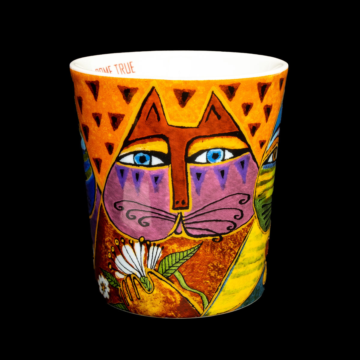 Mug Laurel Burch en porcelaine : Make a wish, it will come true, détail n°2