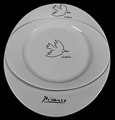 Set de 2 platos en porcelana Pablo Picasso : La paloma