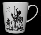 Mug Pablo Picasso en porcelaine : Don Quichotte, détail n°1