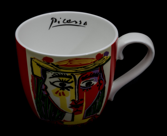 Tazza Pablo Picasso, in porcellana : Donna al cappello