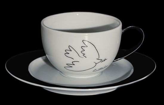 Pablo Picasso Porcelain coffee cup, The dove