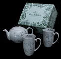 Set à thé : Théière & Mugs Pablo Picasso en porcelaine : Visage de la Paix (boîte)