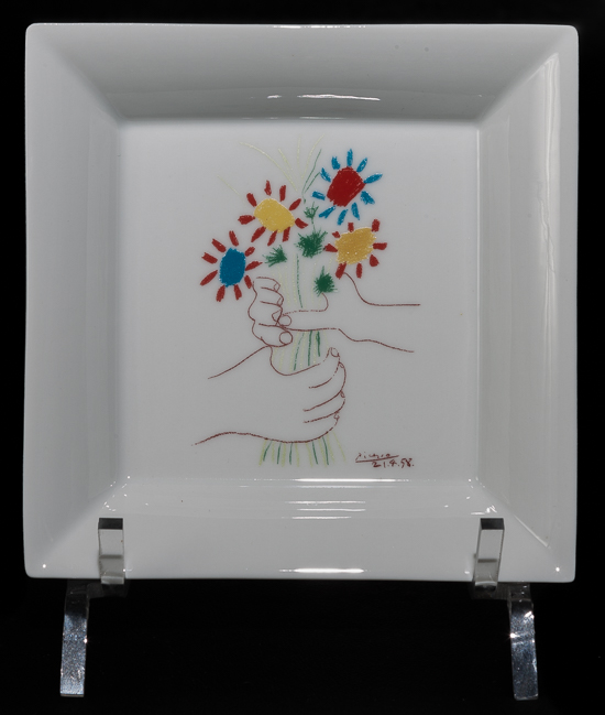 Vide-poche Pablo Picasso en porcelaine : Bouquet