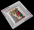 Coppa (Vuoto-tasca) Pablo Picasso, in porcellana : Donna col cappello, dettaglio n°1
