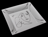 Vide-poche Pablo Picasso en porcelaine : Visage, détail n°1