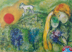 Rompecabezas Marc Chagall : Los enamorados de Vence, 1957