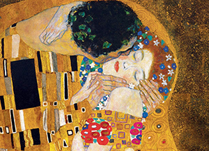 Gustav Klimt puzzle : The kiss (detail)