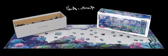 Claude Monet : Water Lilies : Art Puzzle 1000 pieces Panoramic