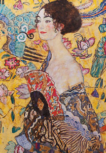 Puzzle Gustav Klimt : Donna con ventaglio
