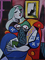 Pablo Picasso : Femme avec livre, 1000p