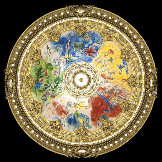 Puzzle en bois Marc Chagall : Plafond de l'Opéra de Paris (Michele Wilson)