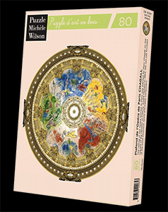 Puzzle en bois Marc Chagall : Plafond de l'Opéra de Paris (Michèle Wilson)