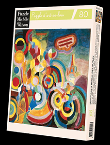 Robert Delaunay wooden jigsaw puzzle : Hommage à Blériot (Michele Wilson)