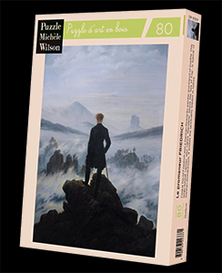 Puzzle di legno Friedrich : Il Viandante sul mare di nebbia (Michèle Wilson)